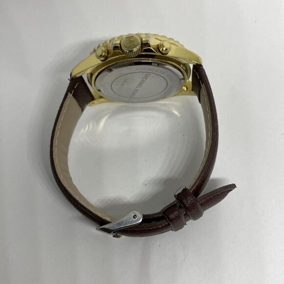 Michael Kors Everest MK5874 Women's Brown Leather Analog Dial Quartz Watch EY676 - Picture 11 of 12